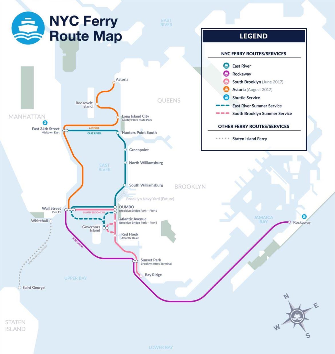 纽约皇后区居民有福了 新渡轮线8月开通