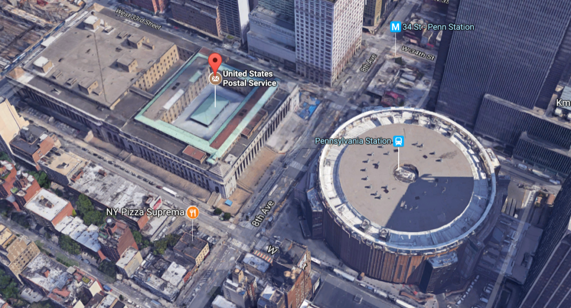 纽约曼哈顿宾州车站旁法利邮政局变身新车站大厅
