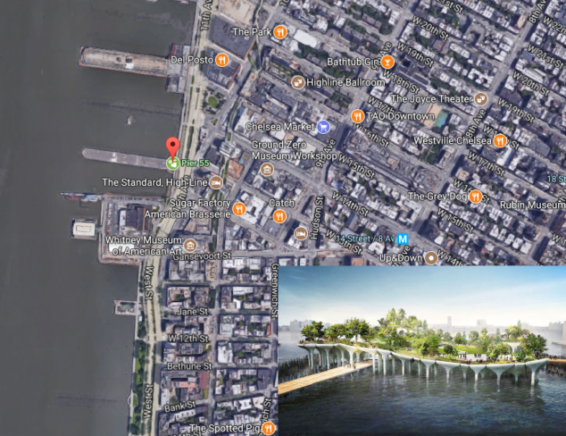 亿万富翁斥资2.5亿改造曼哈顿哈德逊河55号码头